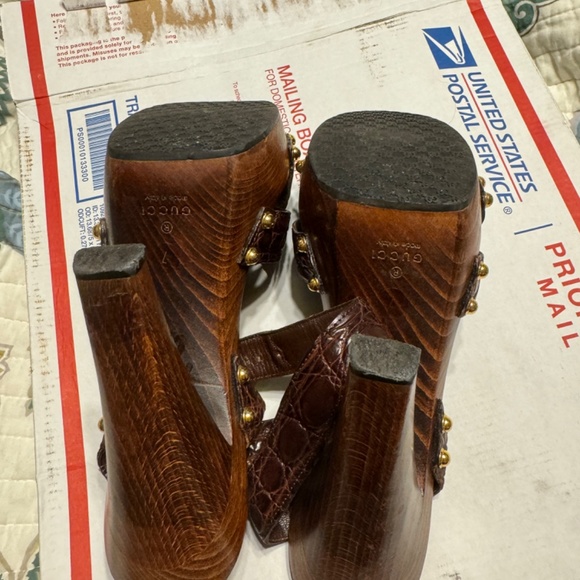 Gucci alligator crocodile shoes 7B - Picture 5 of 5